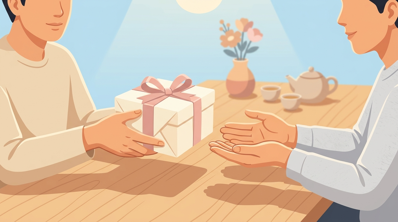 Penyerahan hadiah perkenalan keluarga