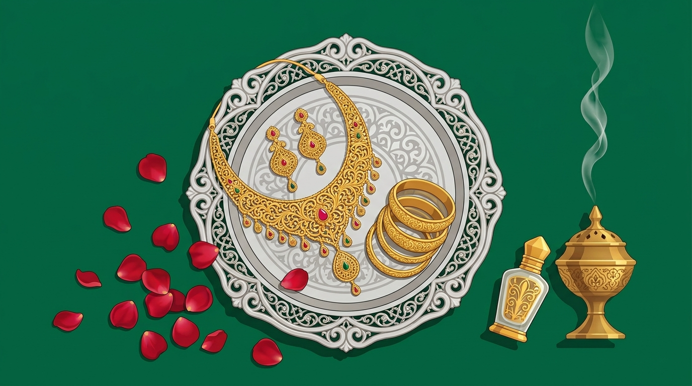 هدايا الزفاف الذهبية