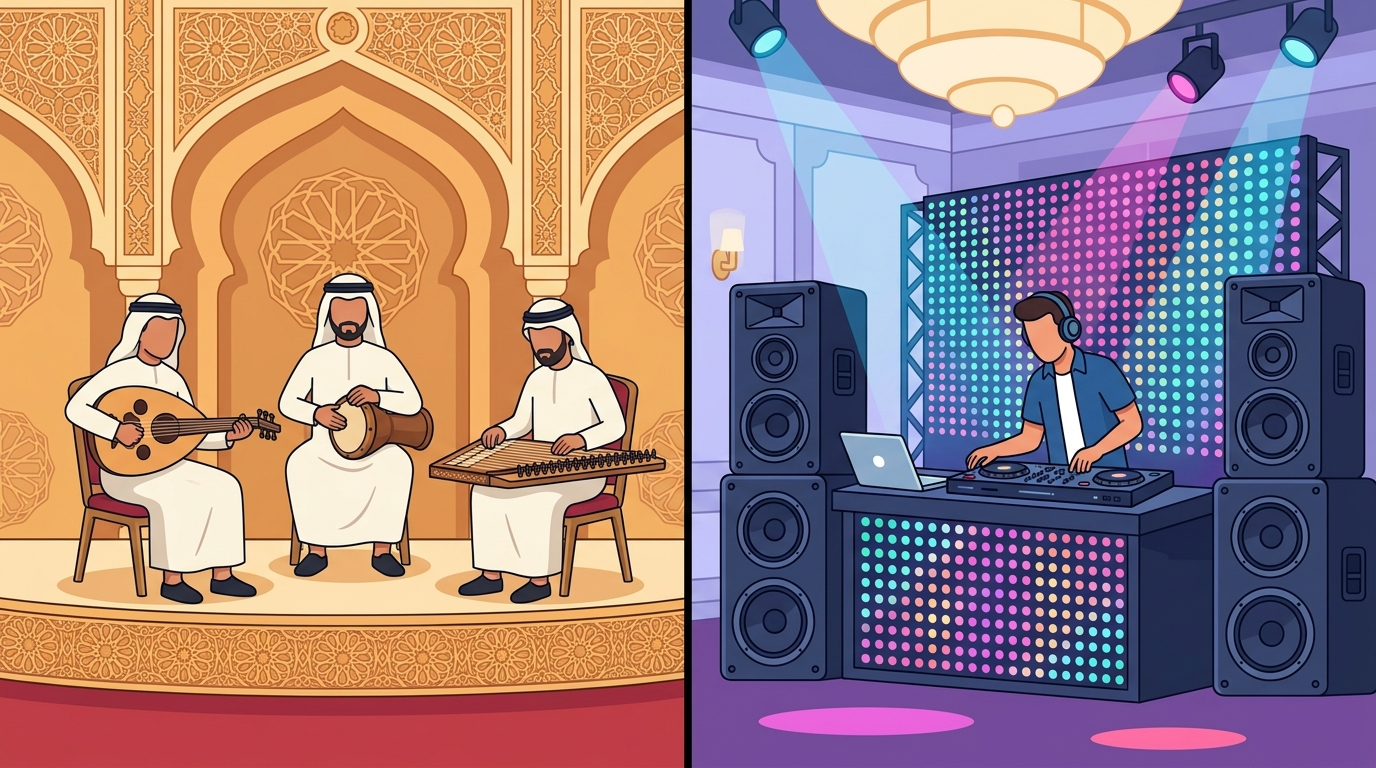 مقارنة DJ والفرقة