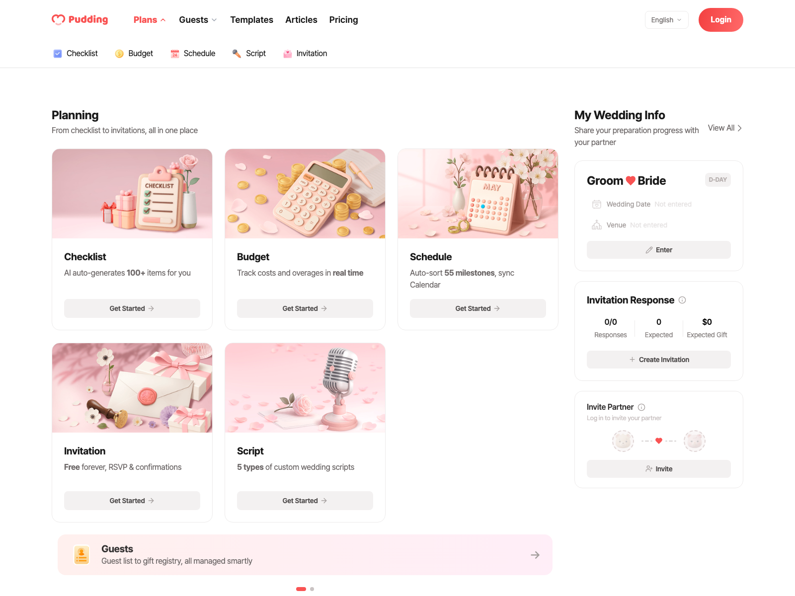 Partner sharing screen