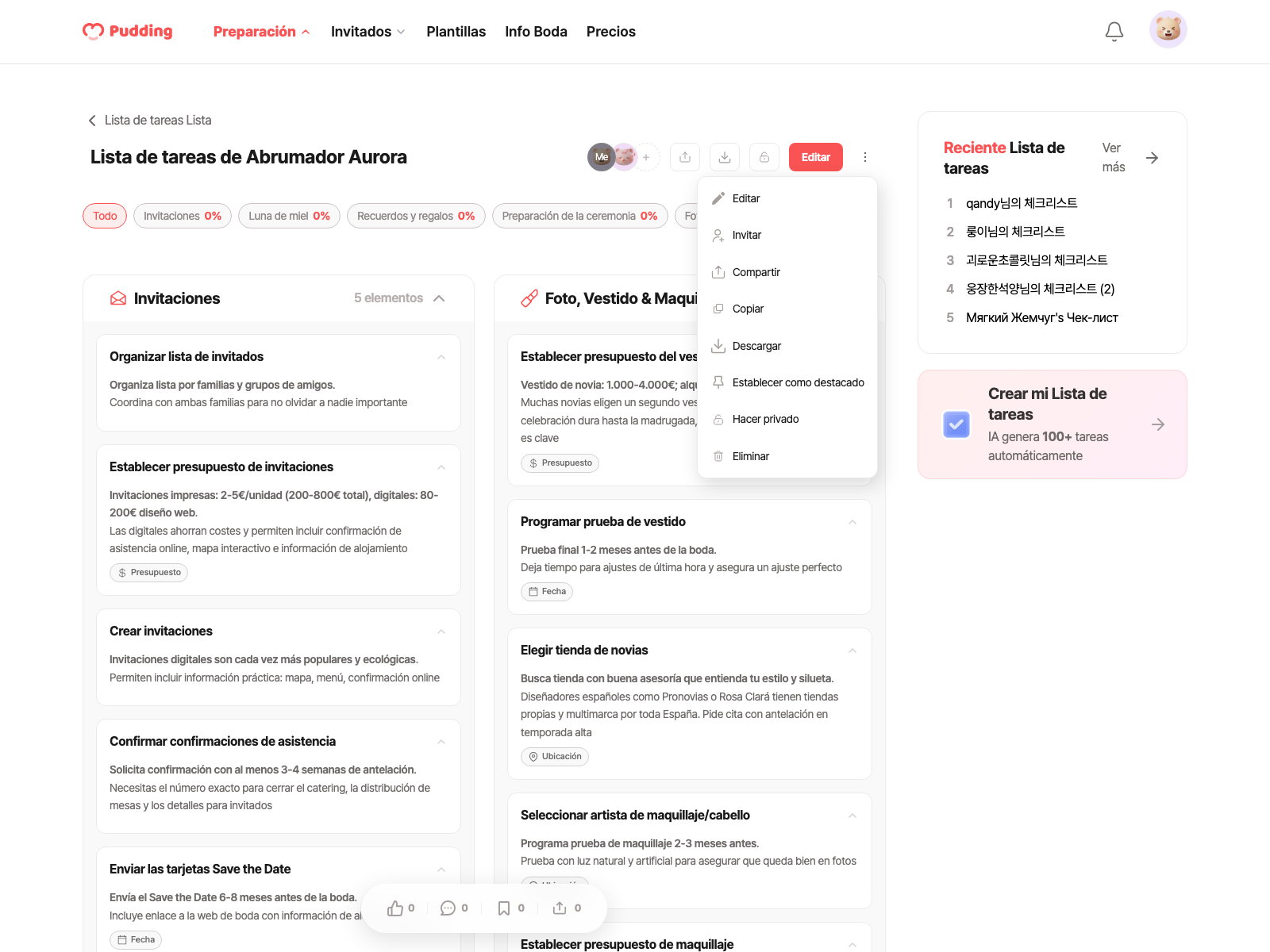 Checklist download modal