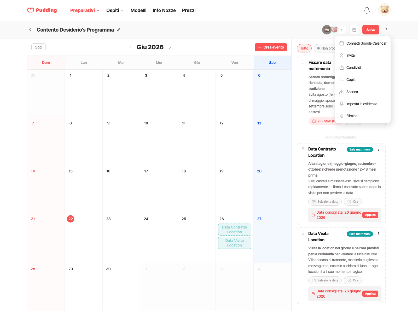 Schedule download modal