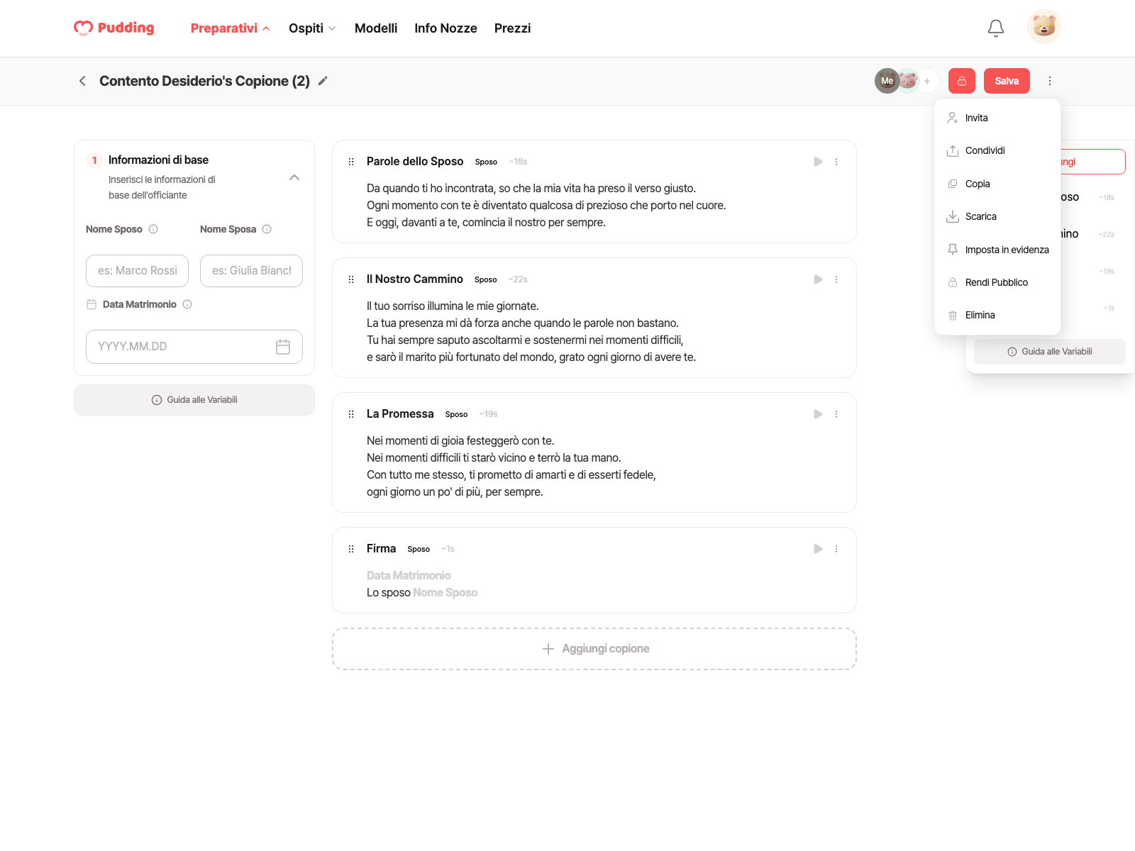 Script download modal