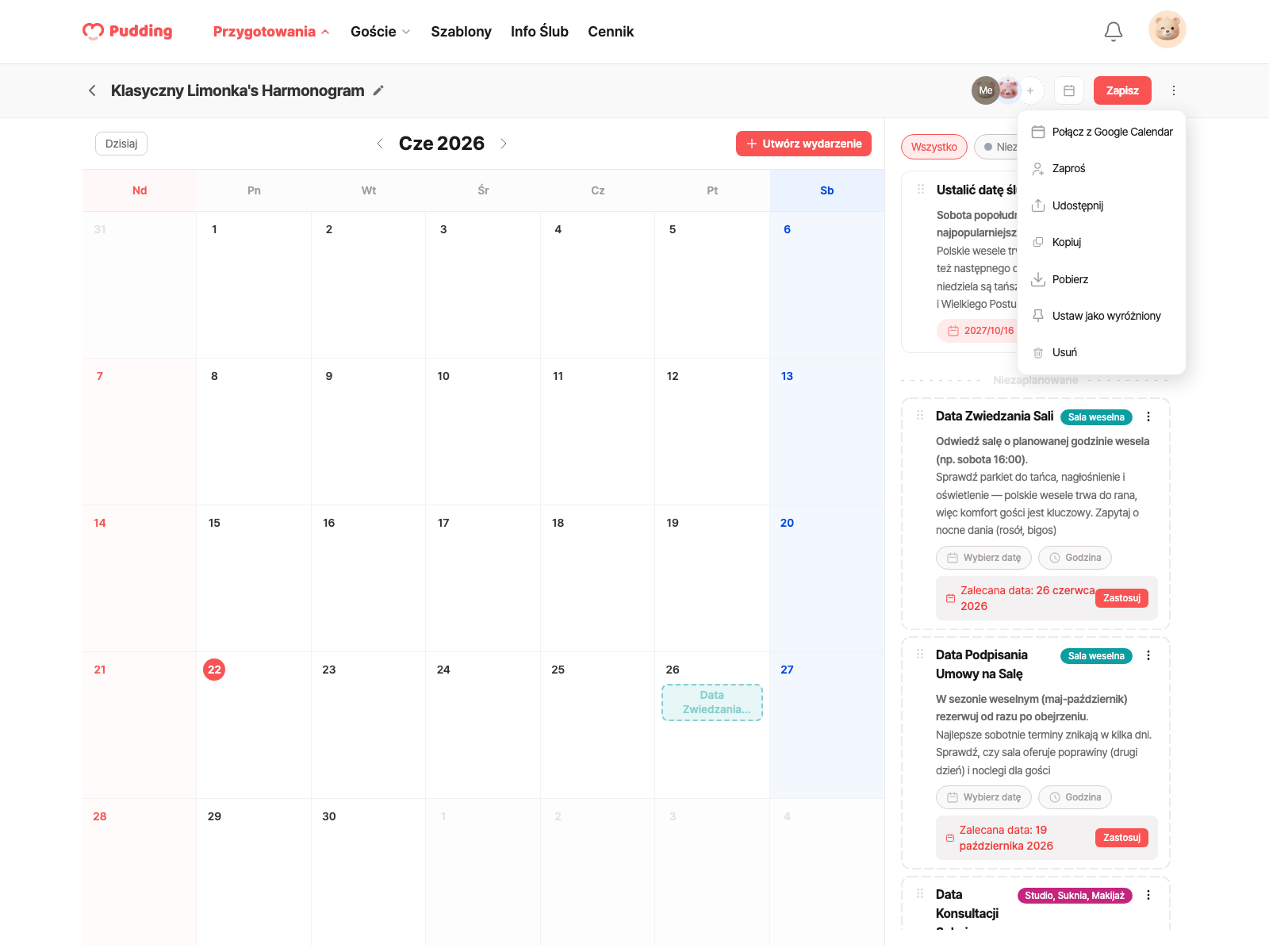 Schedule download modal