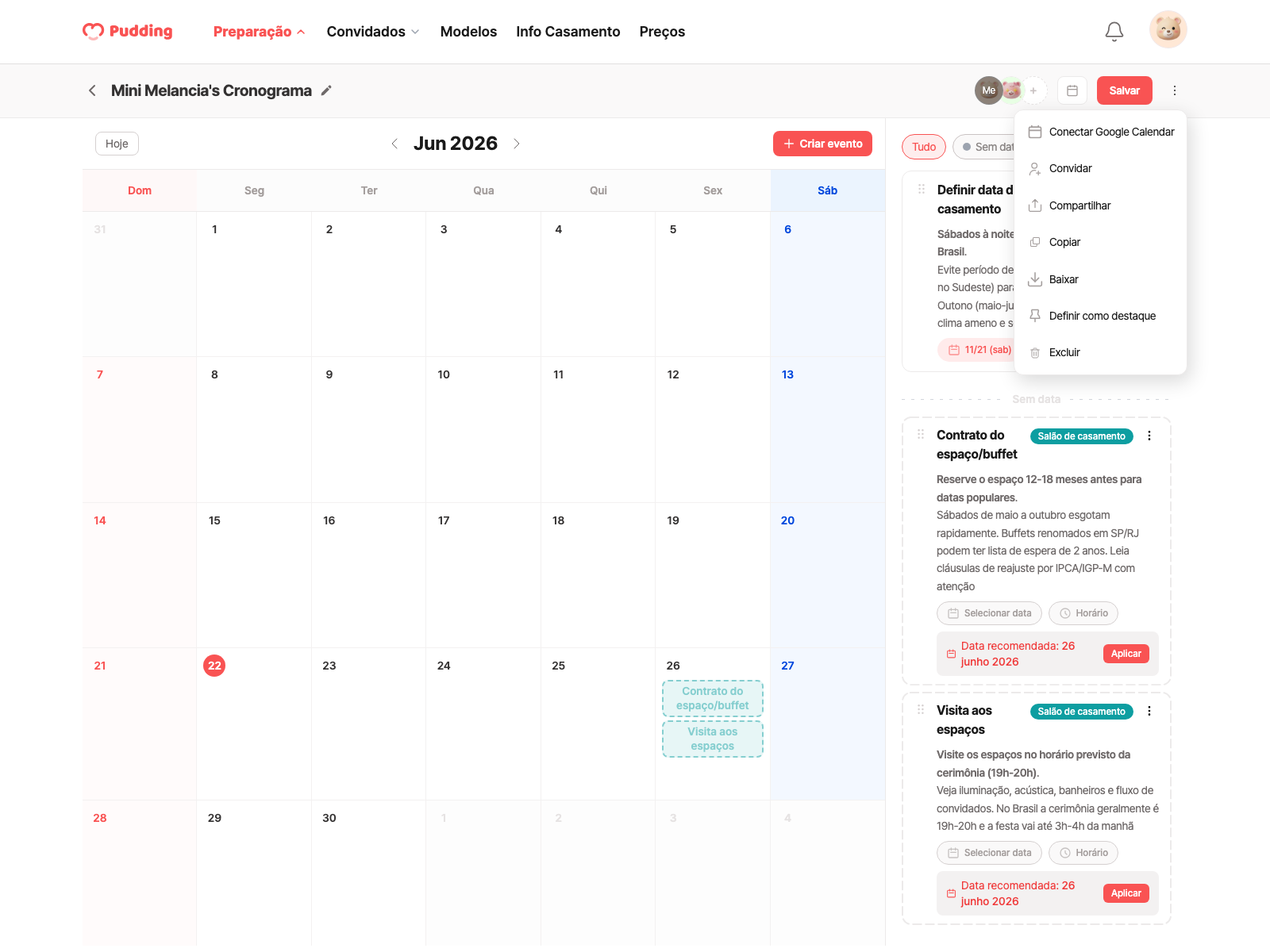 Schedule download modal