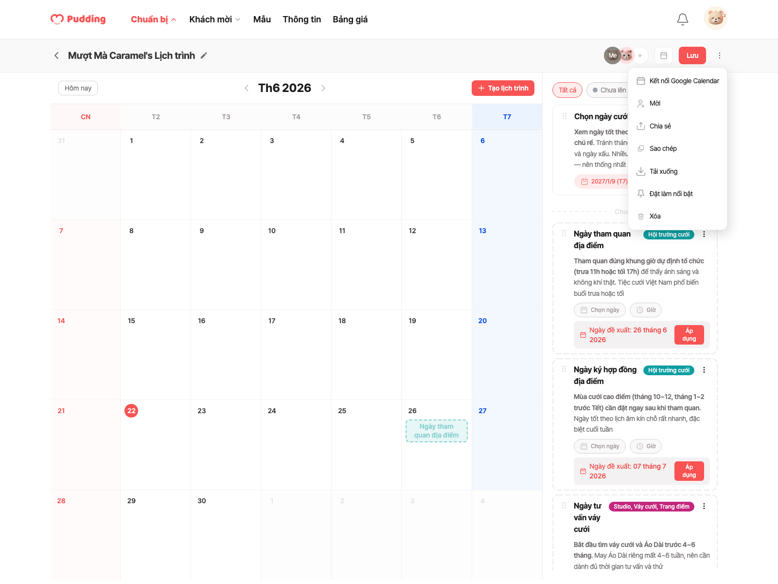 Schedule download modal